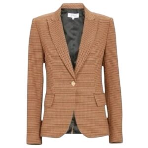 Derek Lam 10 Crosby Allie Houndstooth Plaid Blazer Sz US 2 Business Quiet Luxery